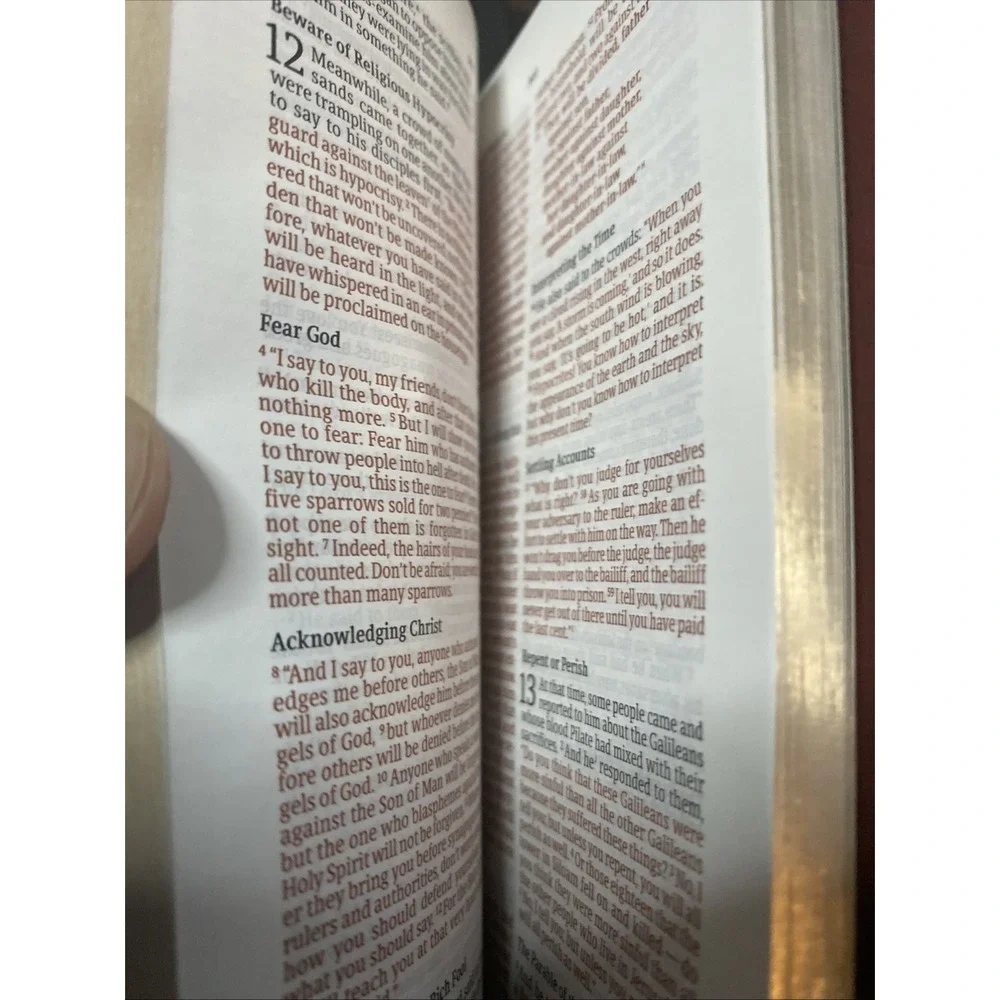 CSB MILITARY BIBLE (Burgundy LeatherTouch) Red Letter, Sleeve Case Nice